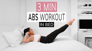 ABS WORKOUT IN BED  easy everyday workout at home [upl. by Refinnej]