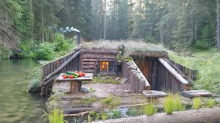 I spent a year building a Shelterdugout in the Wild Forest Start to Finish Solo Bushcraft [upl. by Ahseym]