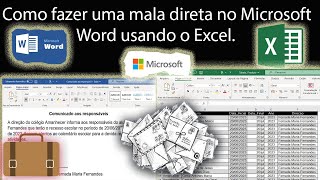 Como fazer uma mala direta no Word com dados do Excel [upl. by Devad10]