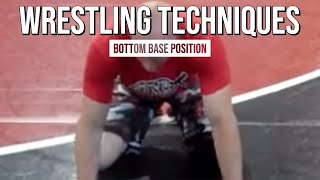 WRESTLING TECHNIQUES  BOTTOM Base Position Drill [upl. by Valerio676]