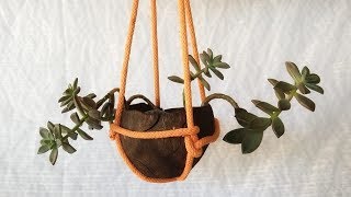 DIY Pendura Vaso em 1 minuto  suporte de planta simples e facil  Feito a mão [upl. by Hekking]