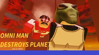 OmniMan Destroys the Flaxan Planet  Invincible  Roblox [upl. by Trimmer]