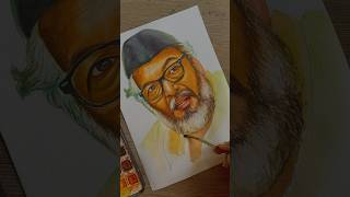 Natsamrat nana Patekar painting watercolour shortvideo watercolorpainting shortsfeed painting [upl. by Kawasaki165]