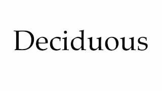 How to Pronounce Deciduous [upl. by Atimed3]