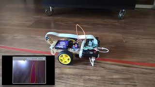 Selfdriving minicar  line tracker with Raspberry Pi  Pi Camera  openCV [upl. by Oicaroh]