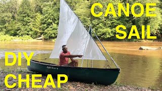 DIY Cheap Canoe Sail [upl. by Ihteerp360]