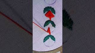 row embroidery buttonhole stitch short yt short [upl. by Ocihc87]