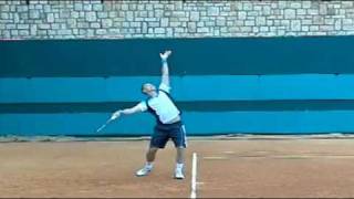 Robin Söderling serve slowmotion [upl. by Noyerb]