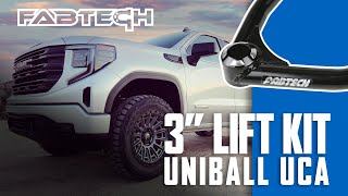 201922 GM Silverado 1500  3quot Fabtech Uniball Upper Control Arm Lift Kit [upl. by Jenne]