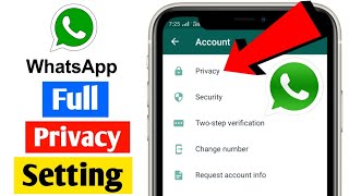 Whatsapp Privacy Setting  Whatsapp Setting  Whatsapp Ki Privacy Settings Kaise Kare  Whatsapp [upl. by Eanahc]