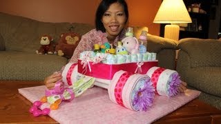 Diaper Cake Wagon How To Make [upl. by Araht]