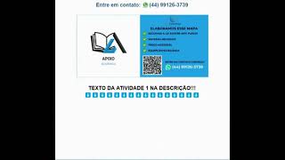 ATIVIDADE 1  BIO  FUNDAMENTOS DA MICROBIOLOGIA E IMUNOLOGIA  542024 [upl. by Zales]