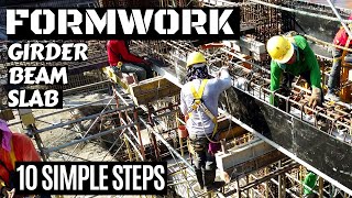 FORMWORK BEAM GIRDER AND SLAB BUILDING CONSTRUCTION [upl. by Nosila]