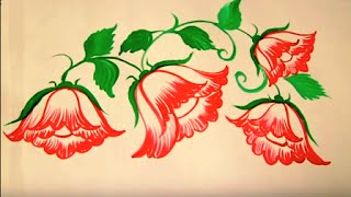 FREE HAND BED SHEET PAINTING By Premlata [upl. by Las]