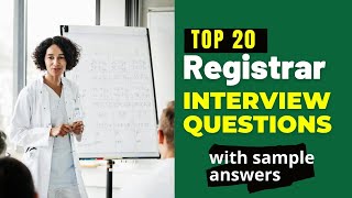 Registrar Interview Questions and Answers for 2024 [upl. by Adnarahs]