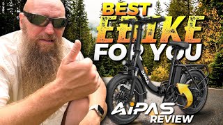 Aipas A4  Foldable EBike Review Budget Electric Bike With Powerful Motor Bike Review [upl. by Negrom]