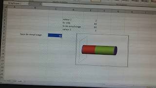 EXCEL 2010 COMMENT CREER UN CYLINDRE HORIZONTAL FACILEMENT [upl. by Ecilayram]