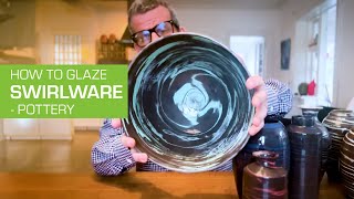 148 Glazing Swirlware Bowls and Vases with Clear Glaze [upl. by Aenet442]