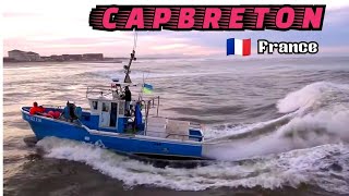 💯ATTENTION HOULE LONGUE DANS LA PASSE DE CAPBRETON ET LA SNSM FAIT UN DEMITOUR ENTRE LES 2 PHARES🌊🥶 [upl. by Russon]