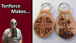 Tenforce Makes Burned Leather Keychains  Pyrography [upl. by Herahab]