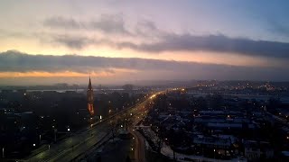 Timelapse zonsopkomst boven Nijmegen vanaf hotel van der Valk in Lent [upl. by Nedlog]