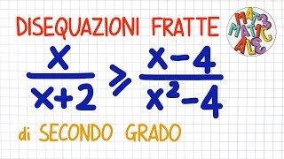 DISEQUAZIONI FRATTE di secondo grado 2  DF35 [upl. by Trinidad429]