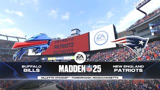 Madden NFL 25  Buffalo Bills 88 Vs New England Patriots 412 Week 18 Quick Presentation [upl. by Sirk]