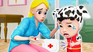 Sick Song  The Baby Has A Stomach Ache  Nursery Rhymes amp Luco Burmon Kids Song [upl. by Charbonneau449]