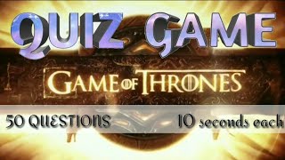 Game of Thrones Quiz Game [upl. by Duaner]