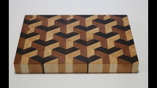 Making Awesome 3D End Grain Cutting Board Tutorial [upl. by Dusa961]