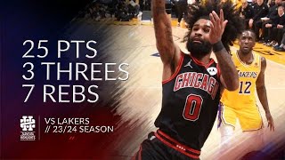 Coby White 25 pts 3 threes 7 rebs vs Lakers 2324 season [upl. by Yrrot62]