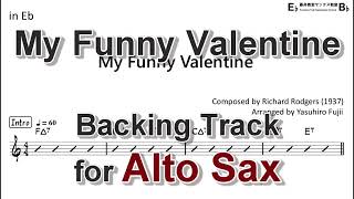 My Funny Valentine  Backing Track with Sheet Music for Alto Sax [upl. by Down30]