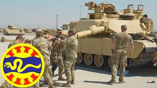 US National Guard Snake River Powerful M1A2 SEPv2 Abrams tanks during live firing [upl. by Llezom]