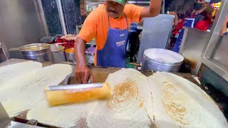 Jamnagars Famous Bajarang Dosa  Awesome way to make Dosa  Indian Street Food [upl. by Annaer]