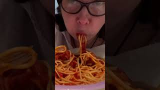 ASMR SPAGHETTI 🍝 amp Meatballs Eating Sounds 😋😇🙏 [upl. by Essirehs]