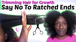 Trimming Natural Hair Tips amp Signs ➡ Does regular trimming grow longer hair [upl. by Tebor]