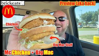 McDonalds Chicken BigMac Preview Is this what they are coming out with one Oct 10th brickeats [upl. by Ettevey]