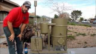 amazing homemade gasifier uses wood pellets to run generator  renewable alternative energy video [upl. by Tripp802]