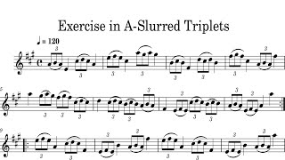 Best Exercise For Triplets and SlursViolin l Metronome 6080100120 BPM HoneymanTutor l V4 Violin [upl. by Newg]