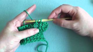 How To Double Crochet Front Post dcfp [upl. by Aliakim98]