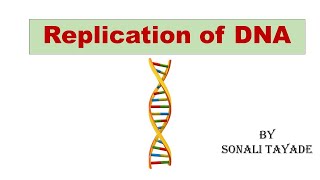 DNA Replication by Sonali Tayade [upl. by Toor239]