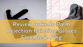 Review Ankndo Palm Rejection Painting Gloves Flexible 2Finger Universal Stylus Pen Drawing Glove A [upl. by Marna832]