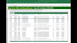 Lập trình VBA tạo BS ListView unicode và Task Pane trong BSAC [upl. by Anib]