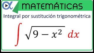 Integral por sustitución trigonométrica [upl. by Eimyaj]