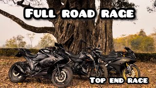 Rash Driving N160 vs R15v4 vs Modified Gixxer viral topend vlog [upl. by Asiole]