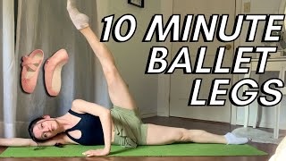 Ballerina Legs Workout  10 minute workout no equipment pilates and dance based [upl. by Osbourn]