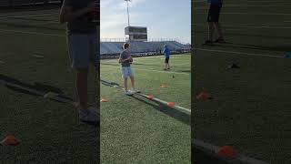 Quarterback Movement in the Pocket  Combining Rogers Drill and Throwing the Football [upl. by Sirtaeb]