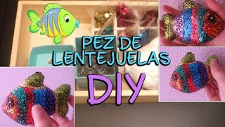 DIY HACER PEZ DE LENTEJUELAS DECORAR CON LENTEJUELAS UN PEZ BODAS azulymalva [upl. by Khajeh]