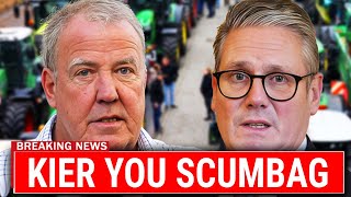 BREAKING Jeremy Clarkson Challenges Keir Starmer at Farmers Protest [upl. by Dnaleel]