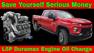 How To Change The Oil In A L5P Duramax Diesel 371 [upl. by Streeto]